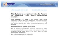 Pilot Systems sur le blog d'eXo Platform